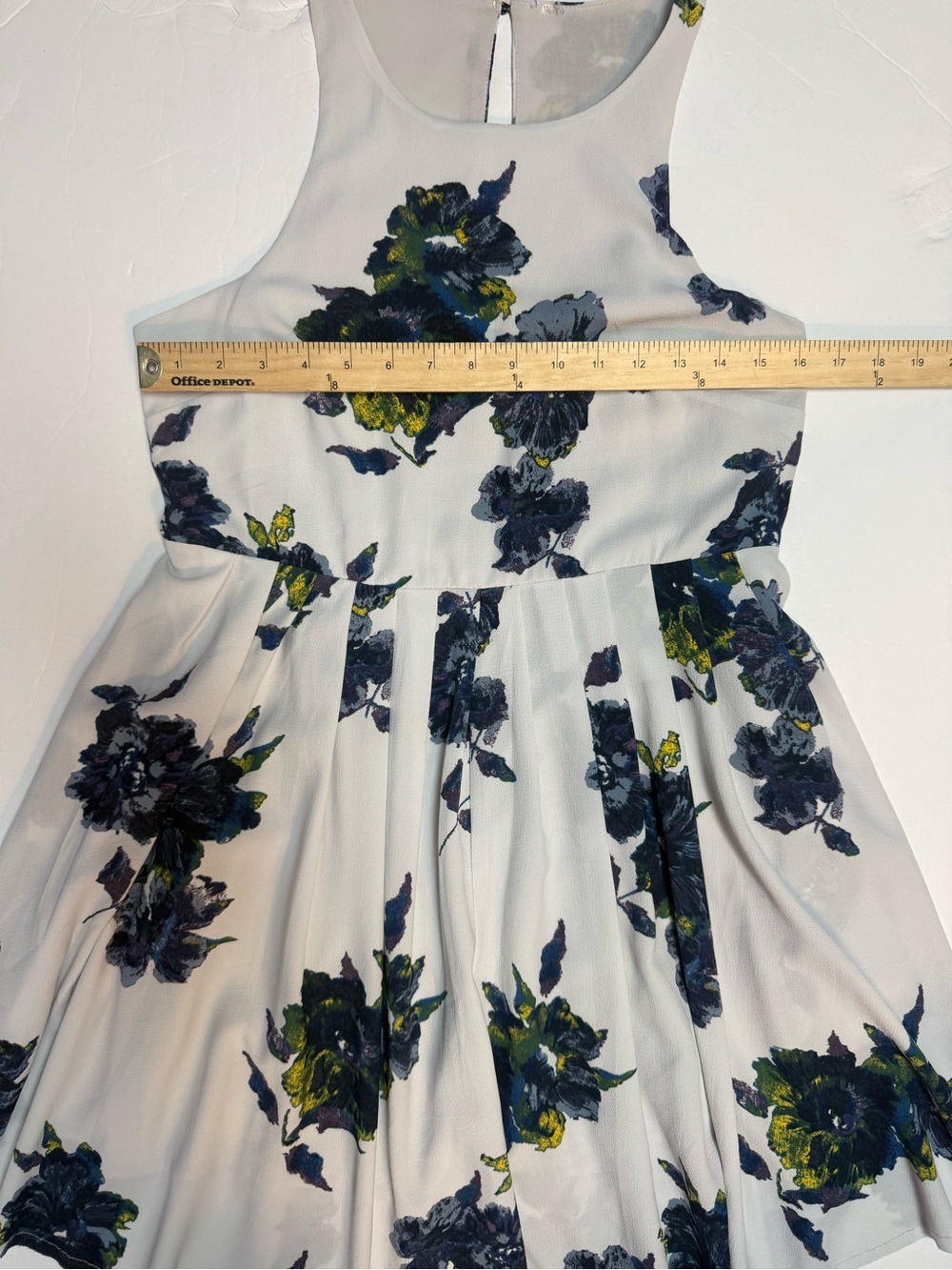 Free People Cloud Combo White Floral Casual Sleeveless Pleated Mini Dress M/L - Picture 9 of 15